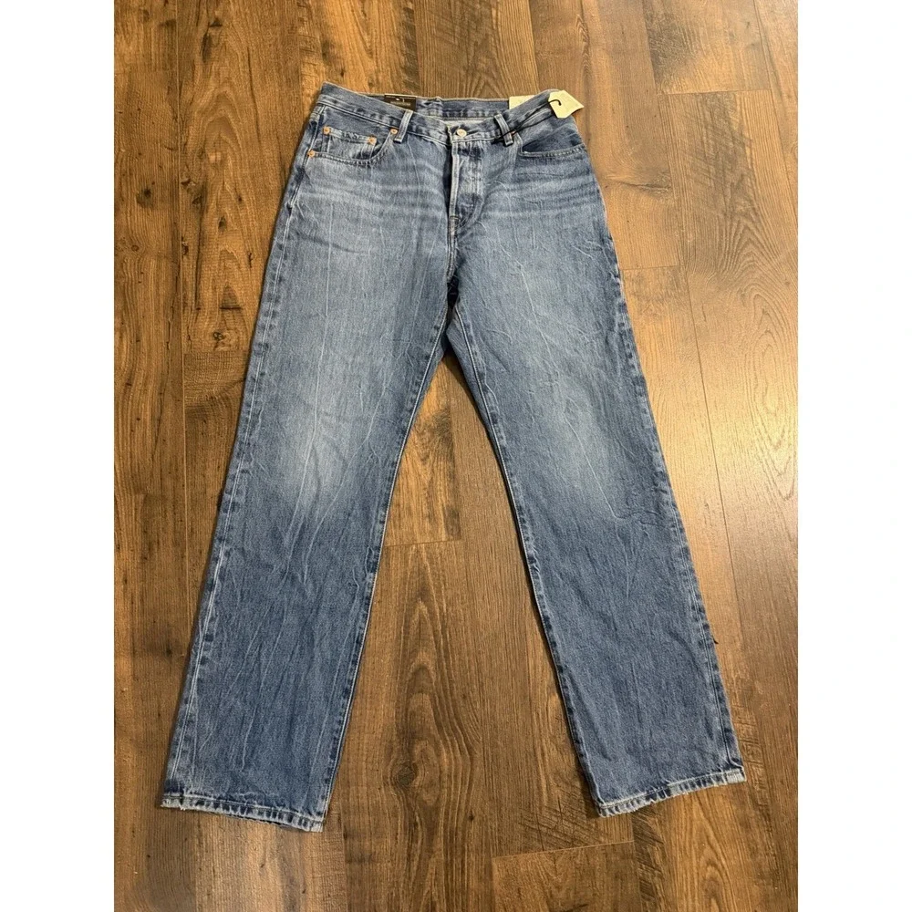 Levis 501 Original Jeans Mens 28x32 Blue Denim Straight Leg Button Fly NWT New